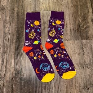 Colorful Space-Themed Men's Socks